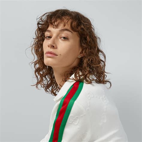 giubbotto gucci bianco scritte nere|Abito in jersey jacquard GG in bianco .